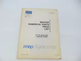 Ps-58r17 Pako Jan 1984 Master Numerical Parts Price List Vintage Catalog