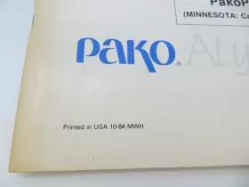 Ps-58r18 Pako 1984 Photographic Master Numerical Parts Price List Vintage Catalog #3