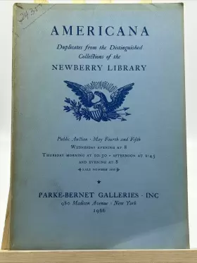 Parke-bernet Collection-1966 Catalog The Newberry Library/ Everett Graff