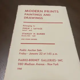 2908 Parke Bernet Galleries Set Of 3 - Art Catalogue 1960 S Stanley Barbee Modern Paintings #2