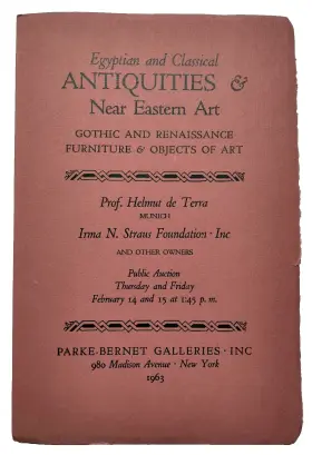 2166 Parke-bernet Galleries Inc Auction Catalog Egyptian Classical Antiquities Near East Art 1963