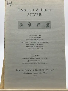 Priced-1969 Parke-bernet Catalog Angus Echolls And Florence Waterbury Collection-