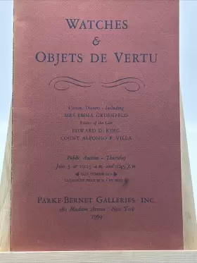 Villa-1969 Parke-bernet Catalog Emma Gruenfeld/ Edward King/ Count Alfonso