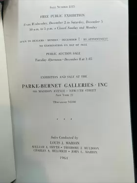 Parke-bernet Works-1964 Catalog Americana And Art Reference Works-1964- With Prices Realized #3