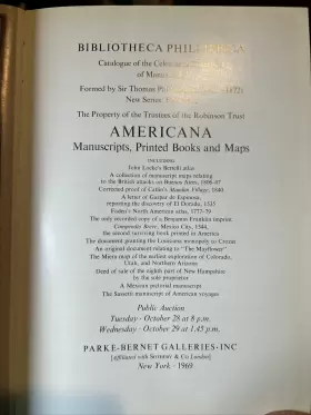 Realized-1969 Parke Parke-bernet Catalog Robinson Trust Collection Americana-prices #2