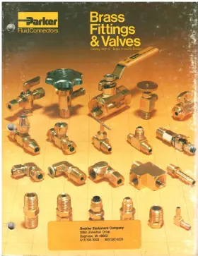 3501-e Parker Brass Fittings And Valves Catalog Oct 1986