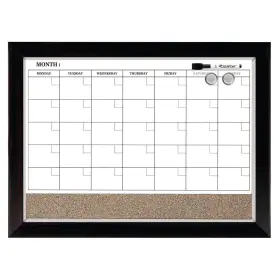 B008dqy6ik Quartet 17x23 Magnetic Whiteboard Calendar And Cork Board Combo Wood Frame