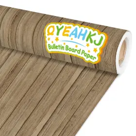 B0f6swnsgz Qyeahkj Wood Grain Bulletin Board Paper Roll 17.7 Inch X 20ft - Rustic Decorative Background