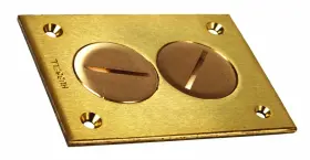 6288 Raco 1-gang Rectangular Floor Box Duplex Cover With Threaded Plug