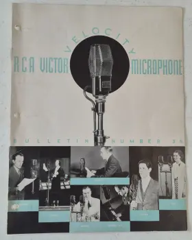 44-aa Rca Victor Broadcast Radio Station Microphone Development Bulletin #35 Rare 1930s