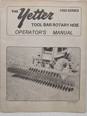 992025-1212 Rotary Used Operation Manual For Yetter Toolbar Hoe 2565-054 Ref #