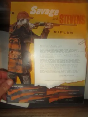 Sv011 Savage Vintage 1960s Stevens Rifles Dealer Foldout Sales Ad