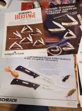 502sc Schrade Original Cutlery Dealer Display Ad Advertisement Sales Brochure Qty 29