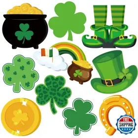 B0cm64y985 Seajan 200 Pcs St Patricks Day Shamrock Cutouts For Bulletin Board Decor