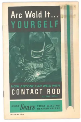 20256 Sears Vtg Booklet Arc Welding Contact Rod No Craftsman