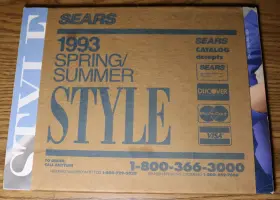 Sears 8293 Style Clothes Catalog - 1993 Spring Summer Vintage Fashion Shipping Wrap