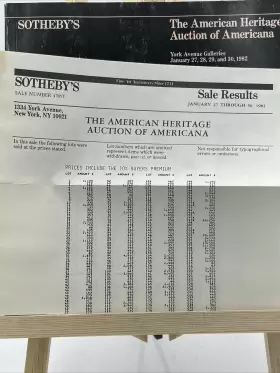 Sothebys 27-30 Catalog January 1982. Americana With Prices Realized #2
