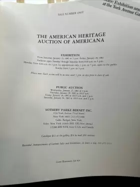Sothebys 27-30 Catalog January 1982. Americana With Prices Realized #3