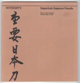 4596y Sothebys Auction Catalog May 5 1981 Important Japanese Swords