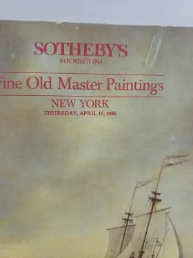 5441 Sothebys Catalog 1986 Inch Fine Old Master Paintings New York April 17 #2