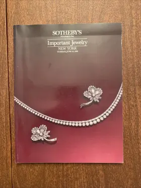 5474 Sothebys Important Jewelry New York Tuesday June 10 1986 Booklet Catalog