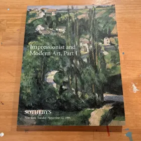 Sothebys 6913 Ny Catalog Impressionist And Modern Art Part One Nov 12 1996