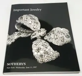 7006 Sothebys Auction Catalog Ny Important Jewels June 11 1997 #7006 With Prices