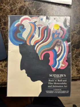 L10673 Sothebys Catalog 1994 September London Rock Ftn Roll Film Memorabilia Animation