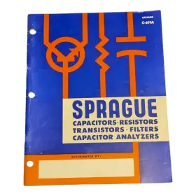 Sprague C-619a Catalog Resistors Transistors Filters Capacitor Analyzers