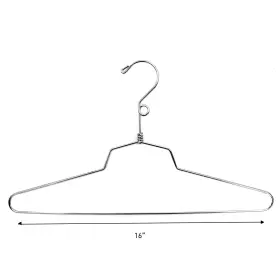 24111-100 Sswbasics Metal Dress Hangers 16 Inch Chrome Hanger - Case Of 100 #2