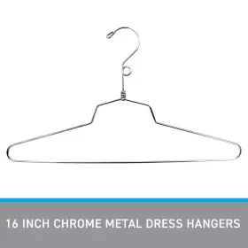 24111-100 Sswbasics Metal Dress Hangers 16 Inch Chrome Hanger - Case Of 100 #3