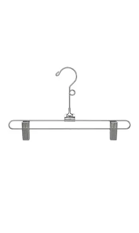 24112-100 Sswbasics Metal Skirt Hangers Pants 12 Inch Chrome - Case Of 100
