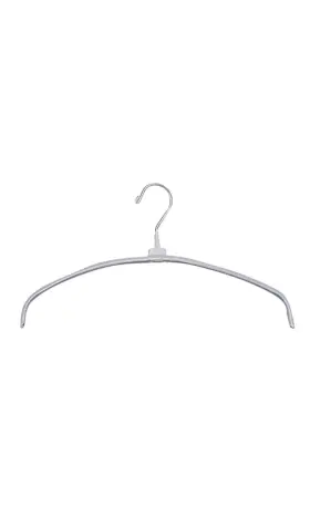 25119-100 Sswbasics Sswbasics-white Dress Hangers Non Slip 16ftft With Rubberized Finish And Chrome