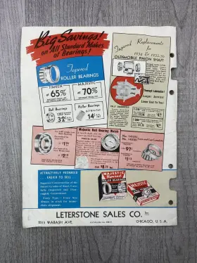 Go401 Star Graphics Systems Vintage 1939 Ball And Roller Bearings Catalog By Leterstone Sales Co Chicago #2