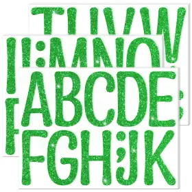 B0fkmx76jv Sticeard 160pcs Bulletin Board Letters 4 Inch Large Glitter Alphabet Stickers Green