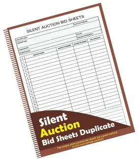 Strendier 798990744301 Silent Auction Sheets A Record Book To Keep Track Of All Bids And Fund