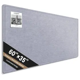 B0fmrv4zgy Subeauty Large 60x35 Inch Felt Cork Bulletin Board Pin With 40 Pushpins Home Office