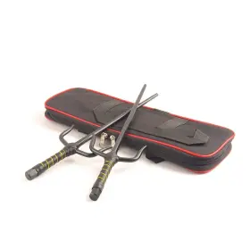 Tc8019bkc Superdo Octagon Metal Martial Arts Sai Multi Size Black And Silver