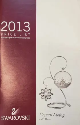 5055334 Swarovski Crystal Living- 2013 Price List Catalog Rare Book Usa