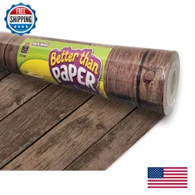 B07nh9554j Teacher Created Resources Dark Wood Better Than Paper Bulletin Board Roll 4ftx12ft