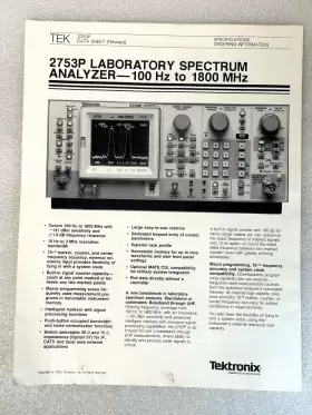 6-page Tektronix 2753p Tek Data Sheet Revised 1988 - Only One On Ebay