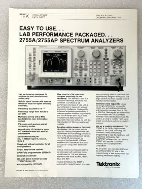 4-page Tektronix 2755ap Tek 2755a/2755ap Data Sheet 1988 - Only One On Ebay