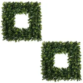 50-109-2 Trademark Global Set Of 2 Wreaths - 16.5-inch Square Artificial Boxwood 16.5 Inch Green #2