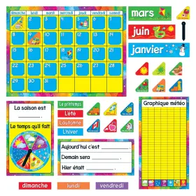 B074cksz95 Trend Enterprises T-8292 Annual Calendar French Bulletin Board Set