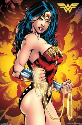 Pod14382 Trends International Dc Comics Wonder Woman - Vibrant Wall Poster 34l X 22.4w Premium Unframed V