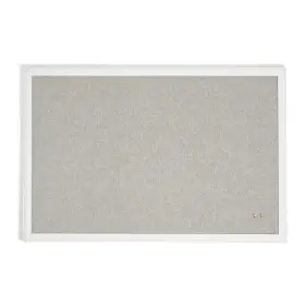 B0dbk9mcpp U Brands Farmhouse Linen Bulletin Board 30 Inch X 20 White Wood Style Frame Incl