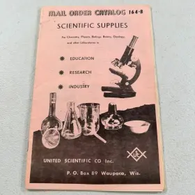 United Scientific Co Inc 164-b Supplies Mail Order Catalog