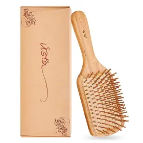 Wb-001 Vista Bamboo Hair Brush And Combs For Long Thick Curly Wavy Dry Or Damaged
