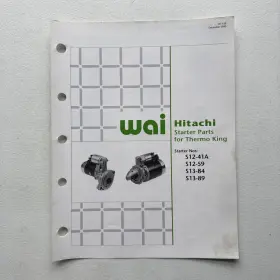 S12-41a Wetherill Associates Inc. Wai 1990 Hitachi Starter Parts For Thermo King Catalog