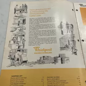 9b41 Whirlpool Vintage Builders Catalog 70 S Form No. Rev. B #3